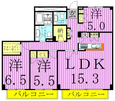 メイソンリー梅島の間取り