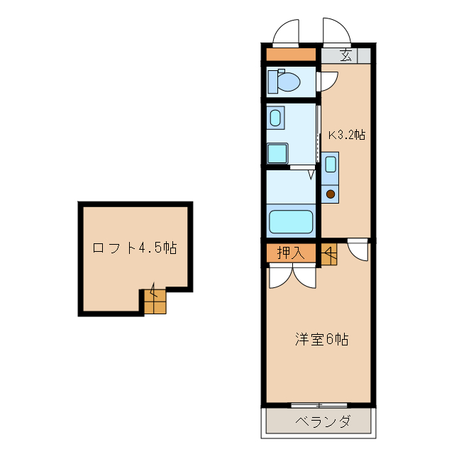 コーポヘルメスの間取り