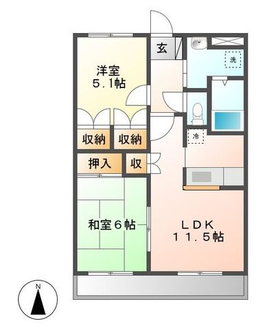 戸頭海老原ハイツの間取り