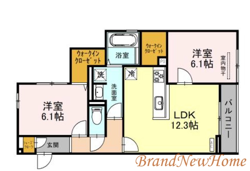 堺市堺区向陵西町のアパートの間取り