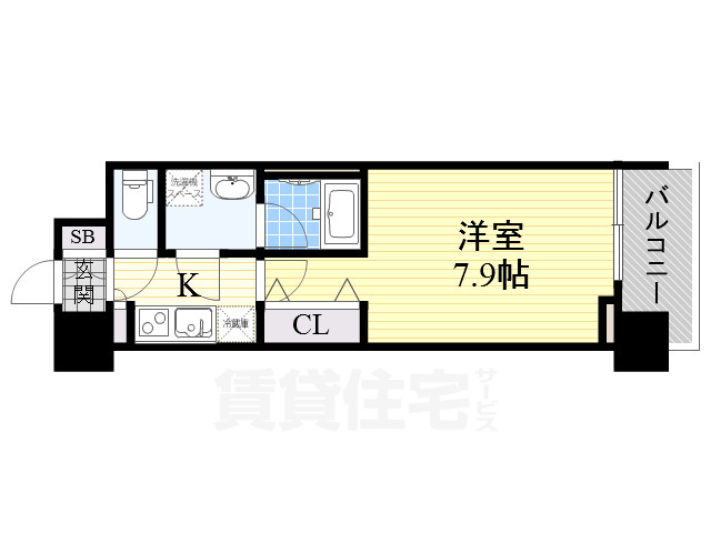 コンフォリア心斎橋EASTの間取り