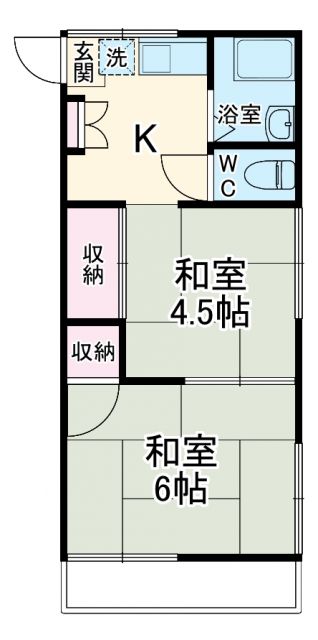 さいたま市浦和区元町のアパートの間取り