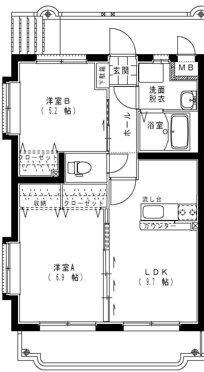 アンシャンテIIの間取り