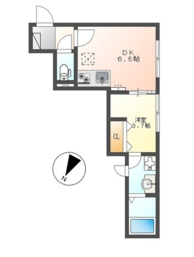 八王子市打越町のアパートの間取り