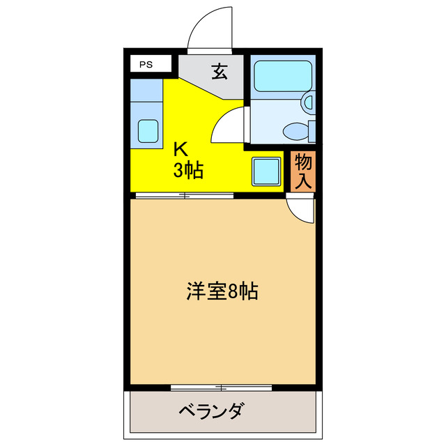 羽島郡岐南町徳田西のアパートの間取り