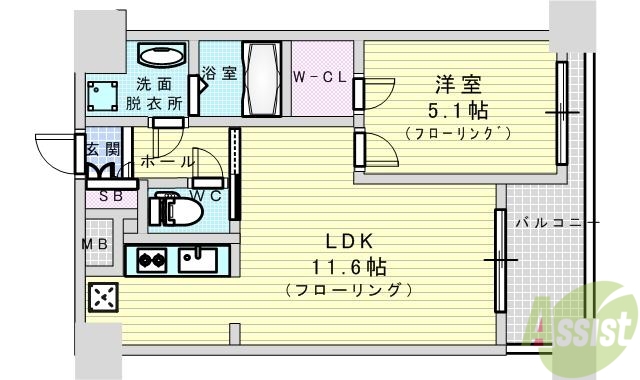 ノルデンハイム江坂の間取り