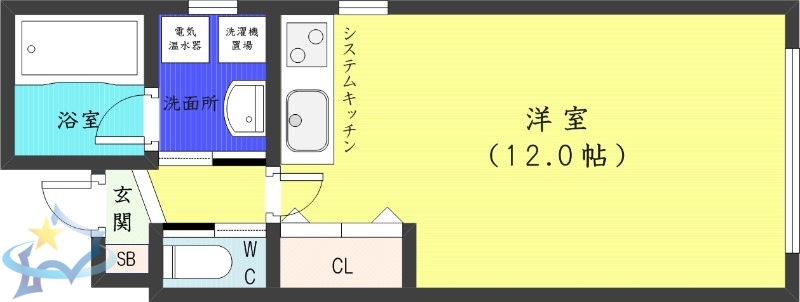 札幌市白石区菊水一条のマンションの間取り