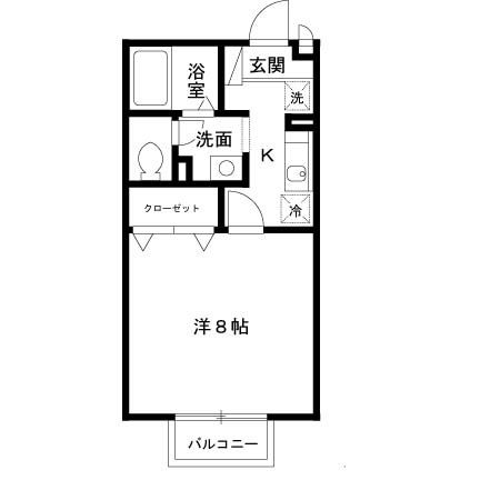 綾部市青野町のアパートの間取り