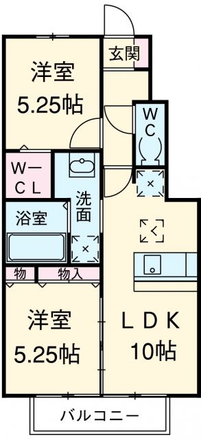 【サンシャインヒルズＭ　Ａ棟の間取り】