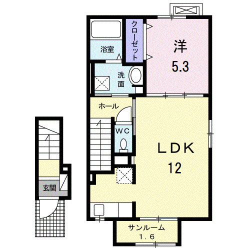 奥州市江刺愛宕字梁川新築の間取り