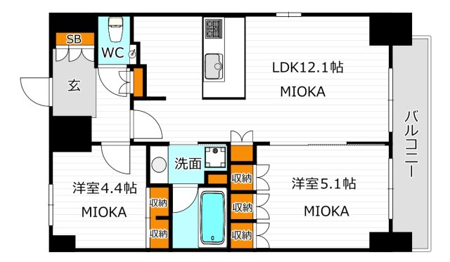 ザ・パークハビオ阿倍野昭和町の間取り