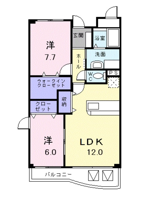 フィオーレ鏡川の間取り