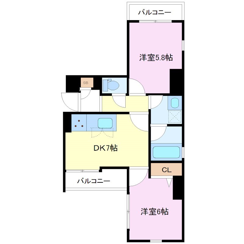 横浜市西区久保町のマンションの間取り