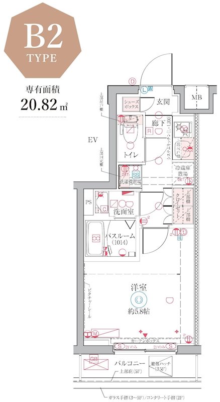 クレヴィスタ横浜大口の間取り