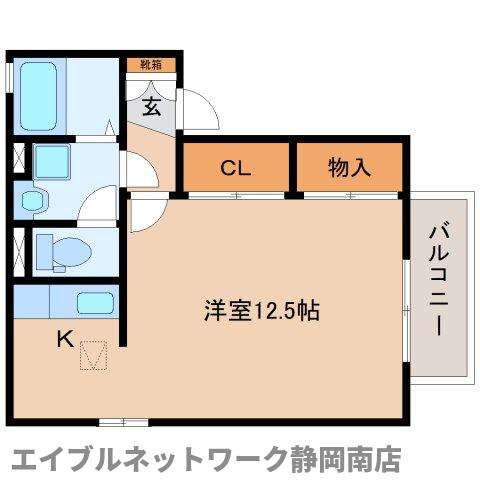 焼津市焼津のアパートの間取り