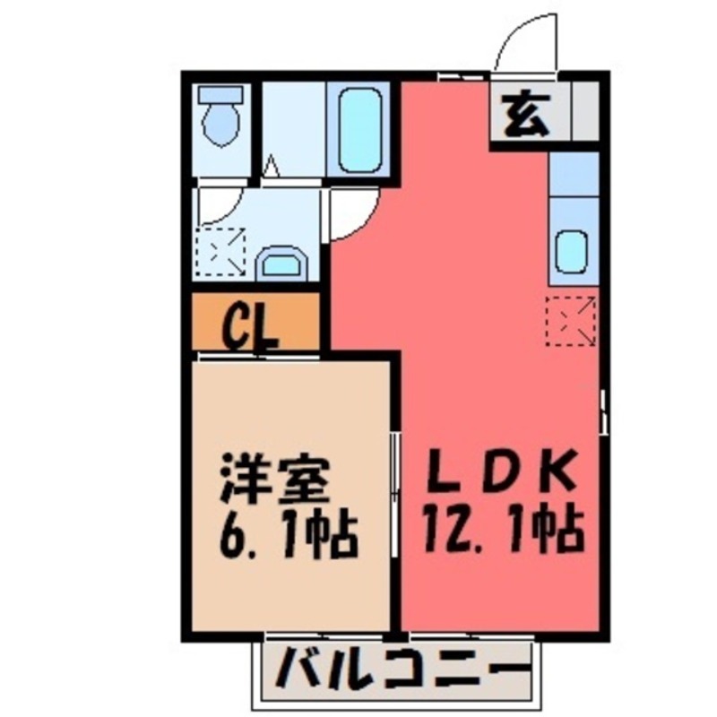 リバーサイド鬼怒 Bの間取り