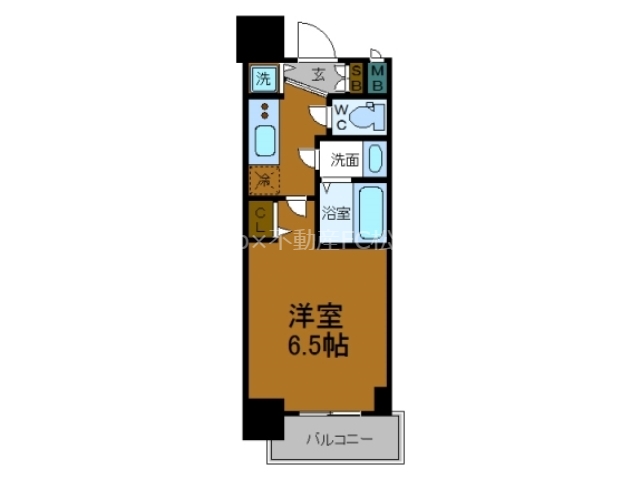 大阪市中央区松屋町のマンションの間取り