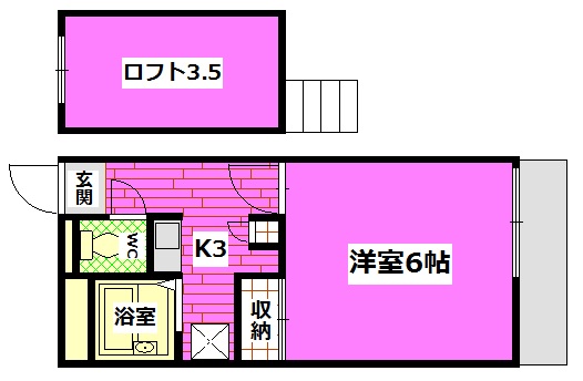 安芸郡坂町坂東のアパートの間取り