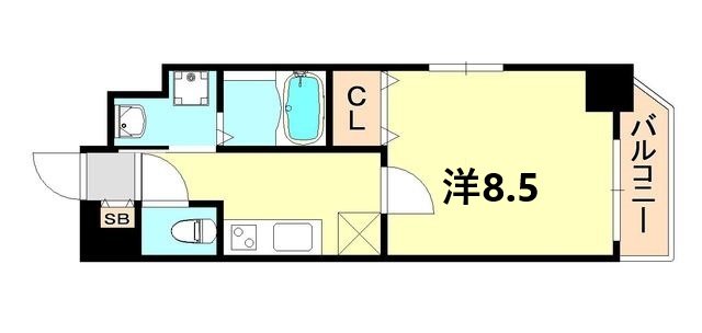エスティ・ロアール神戸駅前の間取り