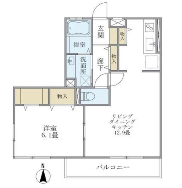 【松戸市吉井町のアパートの間取り】