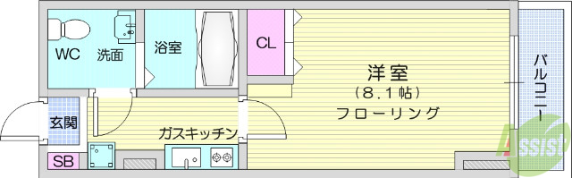 パレスRX大和町の間取り