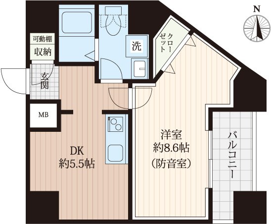 【中野区中央のマンションの間取り】