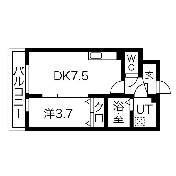 東大阪市神田町のアパートの間取り