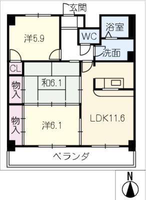 パークヒルズ東山の間取り