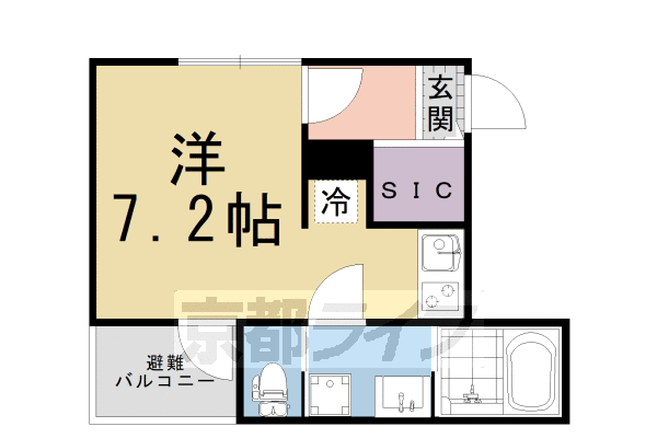 ハーモニーテラス深草坊町IIの間取り