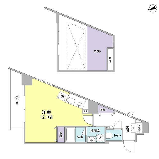 スタイリオ元住吉の間取り