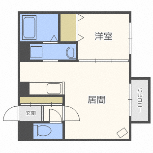 札幌市豊平区豊平八条のマンションの間取り