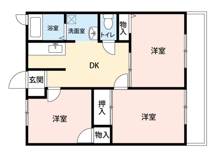 パナハイツ富士の間取り