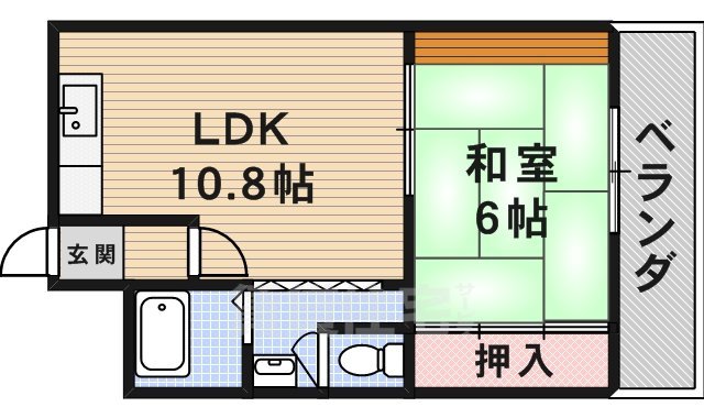 西ハイツの間取り