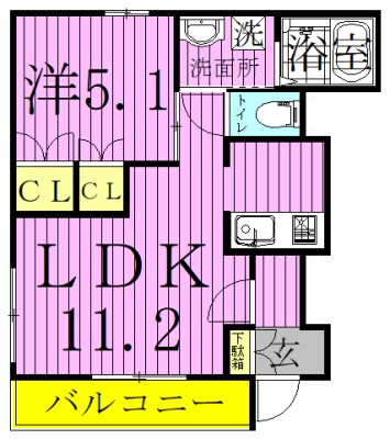 クレールスクエア・２の間取り