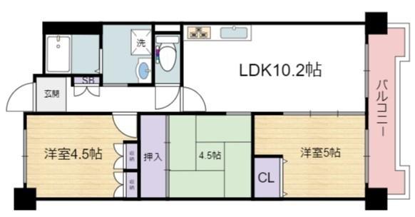 サニーコットン住之江の間取り