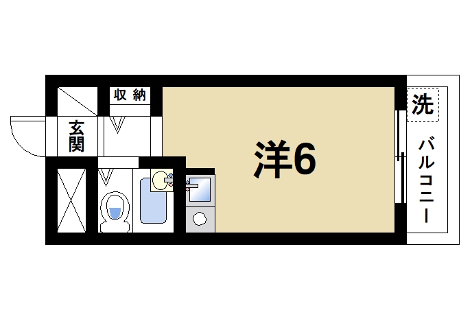 奈良市西大寺新町のマンションの間取り