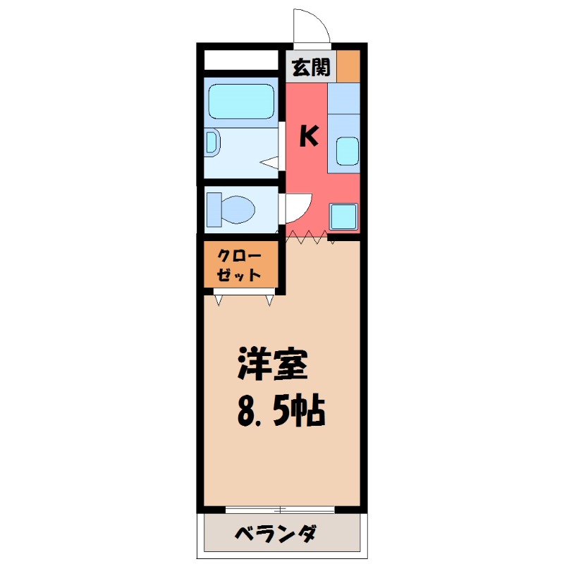 宇都宮市山本のマンションの間取り