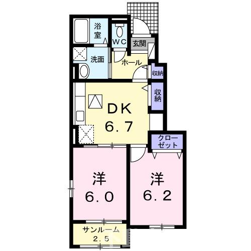 エテルノソーレＳＩの間取り