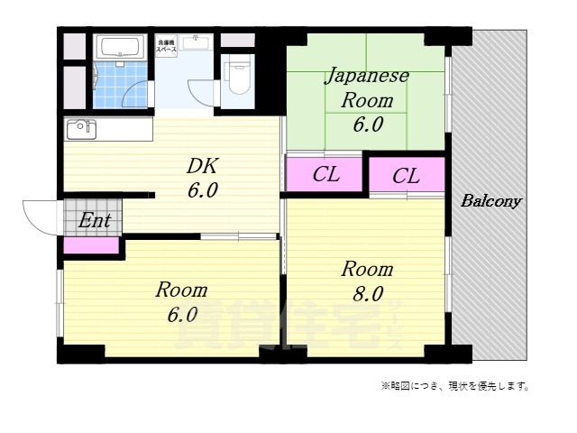 南朝潮コーポ1号棟の間取り