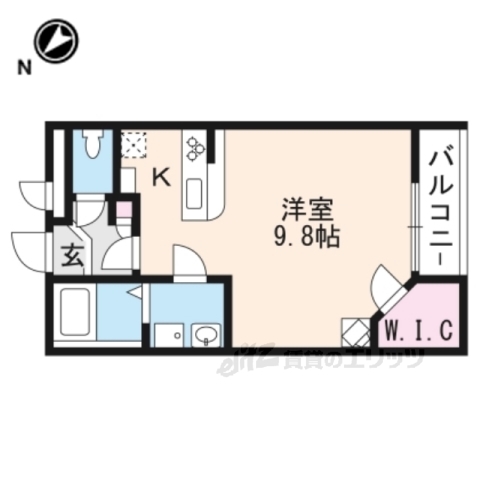 草津市追分のアパートの間取り