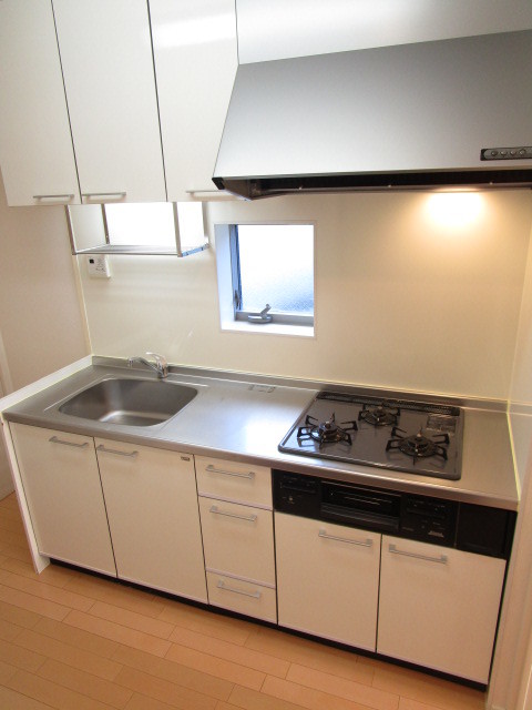 キッチン　★グリル付きガス３口システムキッチン★
