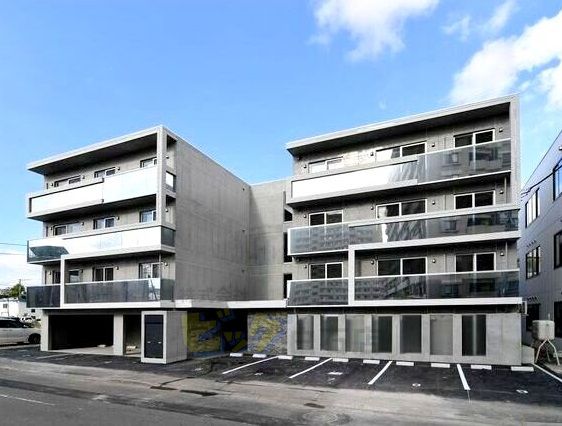 建物外観　都市ガス＆Ｗｉ－Ｆｉ付ネット無料採用のマンションです♪