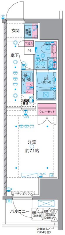 GENOVIA横浜石川町の間取り写真