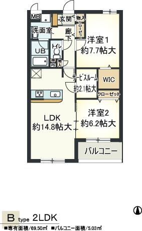 ノブレ甲子園口の間取り写真