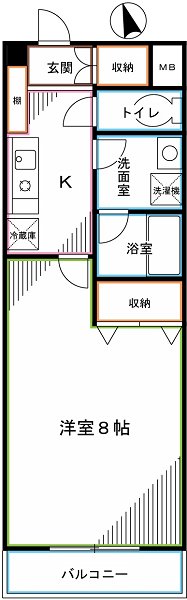 ＪＲ中央線 国分寺駅 徒歩5分 5階建 築24年の間取り写真
