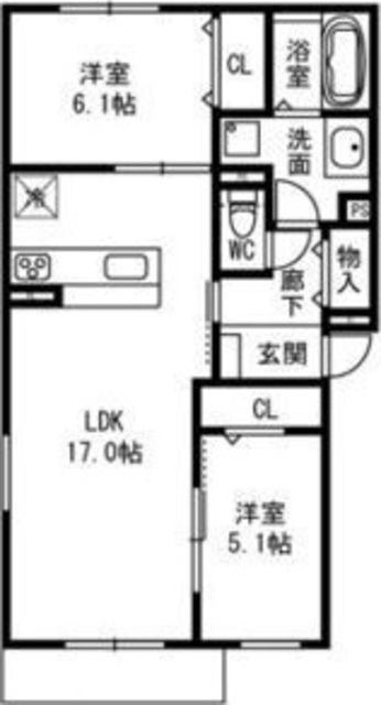 京阪交野線 星ケ丘駅 徒歩11分 2階建 築4年の間取り写真