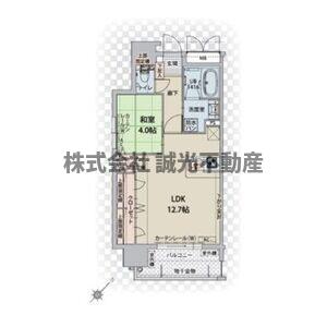 地下鉄七隈線 博多駅 徒歩12分 11階建 築13年の間取り写真