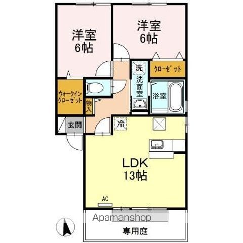 ＪＲ高徳線 木太町駅 徒歩3分 2階建 築24年の間取り写真