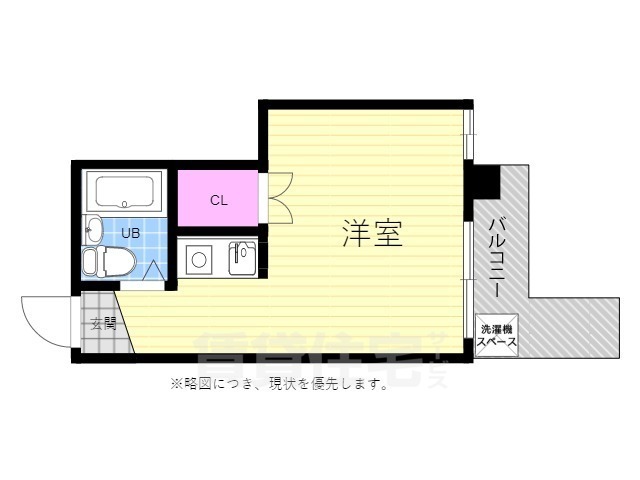 広島電鉄江波線 舟入本町駅 徒歩9分 10階建 築35年の間取り写真