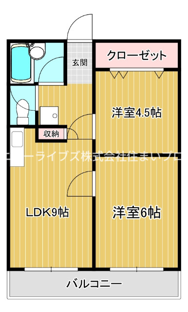 京阪本線 古川橋駅 徒歩13分 3階建 築45年の間取り写真